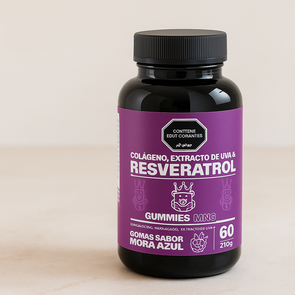 Gomas Antioxidantes con Colágeno y Resveratrol – Para qué sirve y beneficios | 60 unidades