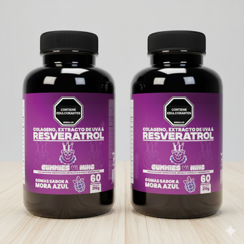 Gomas Antioxidantes con Colágeno y Resveratrol – Para qué sirve y beneficios | 60 unidades