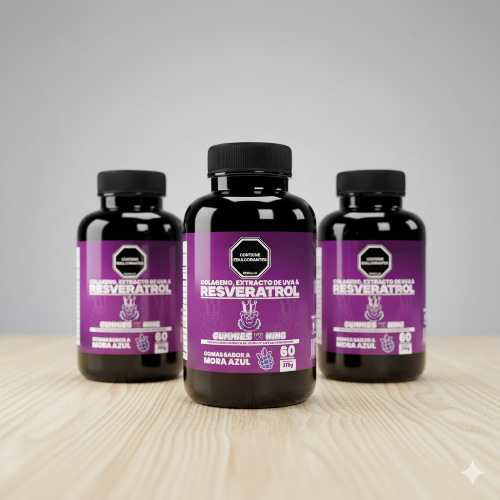 Gomas Antioxidantes con Colágeno y Resveratrol – Para qué sirve y beneficios | 60 unidades